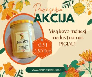 Pavasario akcija - Andriaus bitutes Facebook įrašas apie akciją